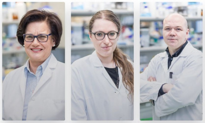 Na zdjęciu od lewej: prof. dr hab. Ewa Łojkowska, dr Agata Motyka, dr inż. Wojciech Śledź