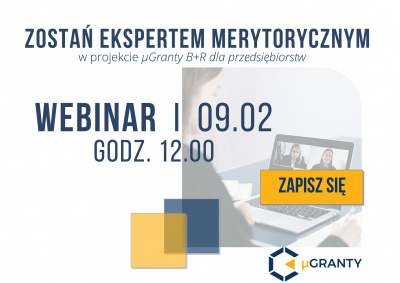 Zostań ekspertem merytorycznym - webinar