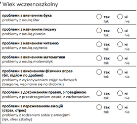 fragment kwestionariusza wywiadu rozwojowego