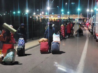 Queue to cross the border, photo by dr Michał Rychłowski