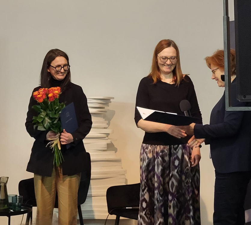 od lewej: prof. UG Miłosława - Borzyszkowska - Szewczyk, dr Marta Turska, Ewa Adamska