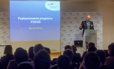 Prof. Maciej Żylicz na konferencji laureatów i stypendystów programu FOCUS, źr. FNP 