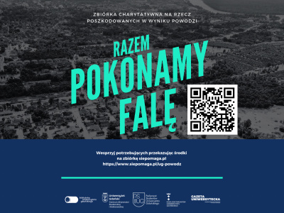 Razem pokonamy falę! Grafika z kodem QR