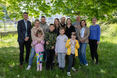 Rodzina podczas indywidualnego dnia BHP