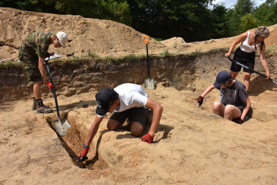 Badania na grodzisku w Grąbczynie