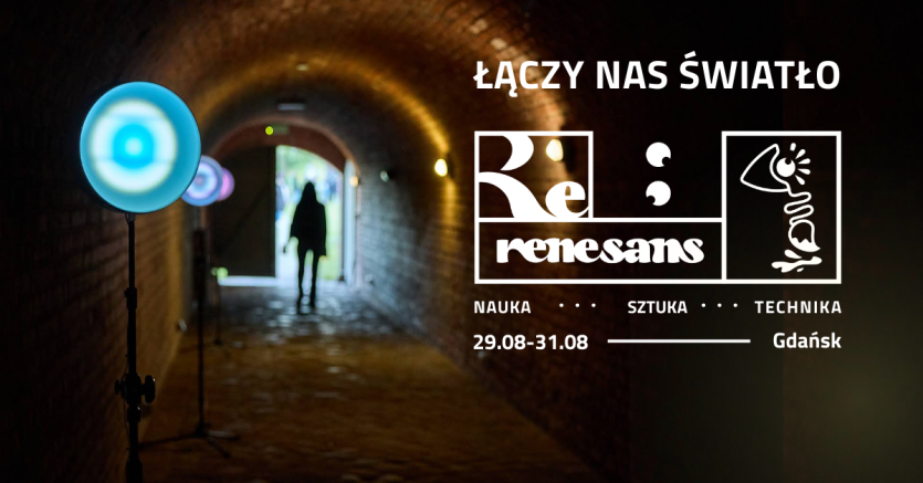 Grafika z tunelem w tle - hackathon „Q-Hack & Re:renesans”