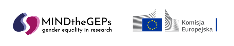 Loga MINDtheGEPs i Komisji Europejskiej