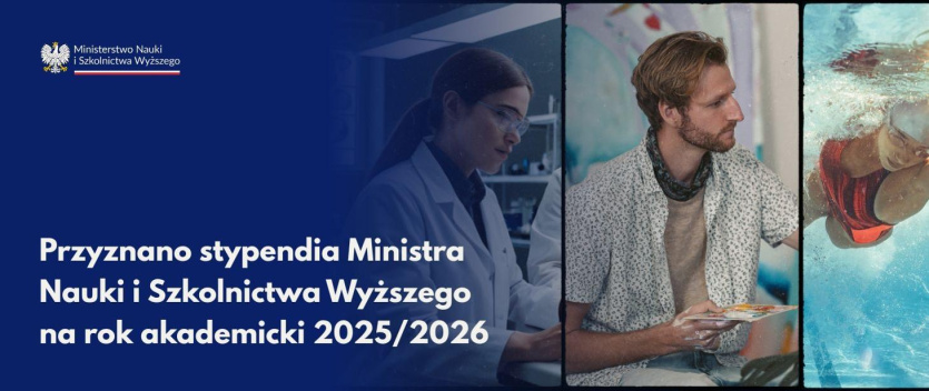 grafika ogłaszająca przyznanie stypendiów