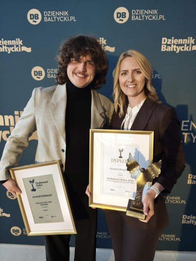 Jurand Sobiecki i Joanna Głogowska podczas gali plebiscytu Osobowość Roku