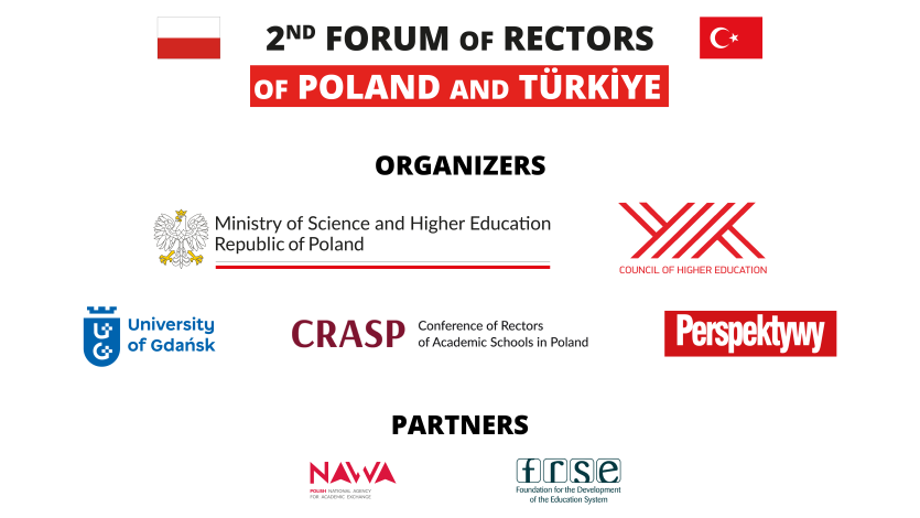 Logotypy organizatorów i partnerów II Forum Rektorów Polski i Turcji