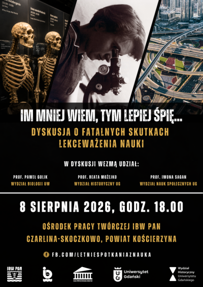 Plakat do III edycji wydarzenia Im mniej wiem, tym lepiej śpię?