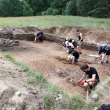 Fot. 6 - Badania wykopaliskowe na grodzisku w Grąbczynie, rok 2022