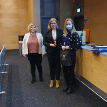 Receiving the Award at a Faculty Council Meeting