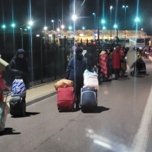 Na granicy do Polski fot. dr Michał Rychłowski