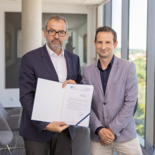 Rektor Prof. Piotr Stepnowski i Prezes AZS UG Piotr Walczak