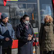 Uroczystość nadania tramwajowi imienia prof. Janusza Sokołowskiego