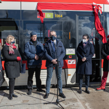 Uroczystość nadania tramwajowi imienia prof. Janusza Sokołowskiego