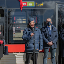 Uroczystość nadania tramwajowi imienia prof. Janusza Sokołowskiego