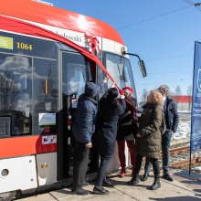 Uroczystość nadania tramwajowi imienia prof. Janusza Sokołowskiego