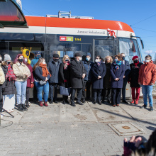 Uroczystość nadania tramwajowi imienia prof. Janusza Sokołowskiego