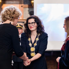Agnieszka Owczarczak Chairperson of the City Council of Gdańsk, Aleksandra Dulkiewicz Mayor of Gdańsk and dr Anna Strzałkowska medal winner