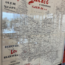 Automobile and tourist map of Poland.