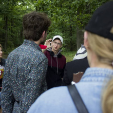 Jan Saczek na planie "Pana Młodego".