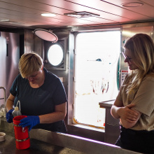 prof. Agata Weydmann - Zwolicka with CAU student