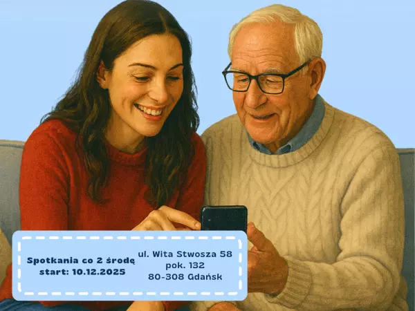 Kafel: studenci seniorom z informacją o datach spotkań