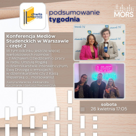 Grafika zapowiadająca audycję