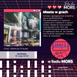 Grafika zapowiadająca audycję