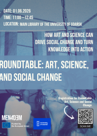Plakat Roundtable: Art, Science, and Social Change
