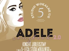 Grafika ilustracyjna - zapowiedź koncertu na 5-lecie Studia Wokalnego UG pt. Adele Songbook 2:0